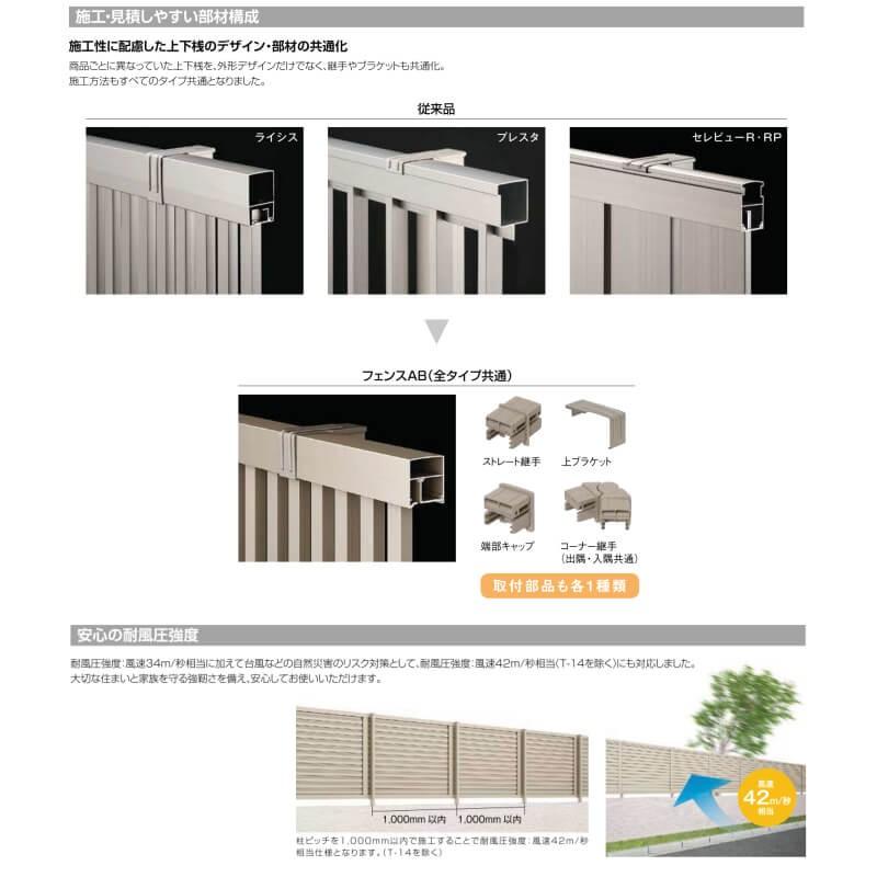 LIXIL フェンス フェンスAB YS3型(横スリット3) T-8 本体 2000mm LIXIL フェンス フェンスAB YS3型(横スリット3) T-8 本体 2000mm