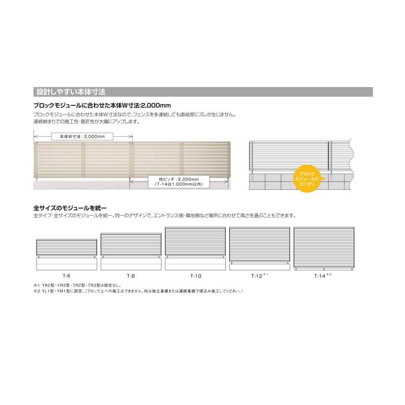 LIXIL フェンス フェンスAB YT1型(採光パネル) T-12 本体 2000mm LIXIL フェンス フェンスAB YT1型(採光パネル) T-12 本体 2000mm