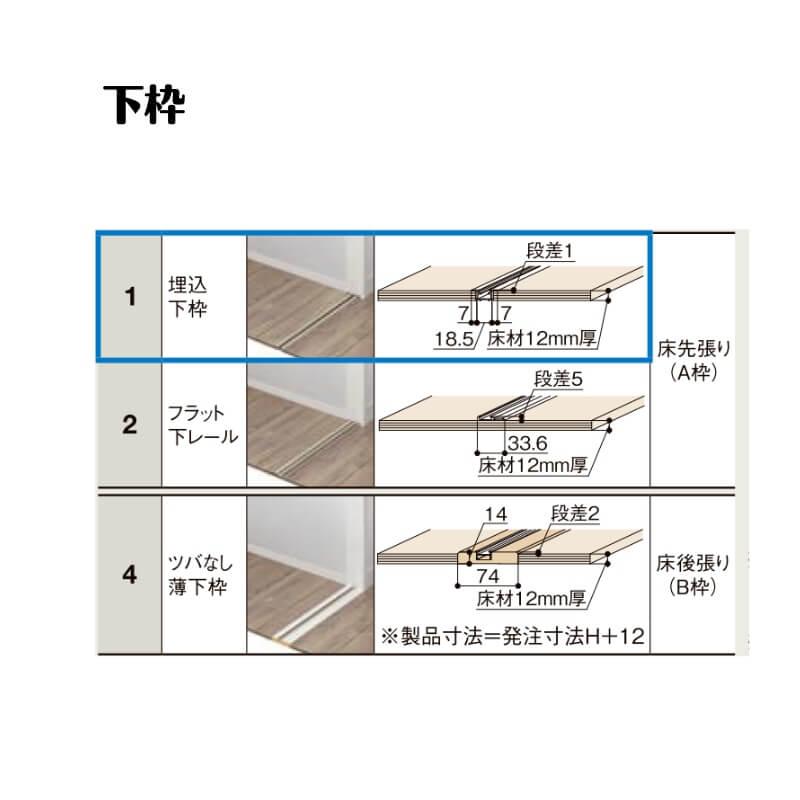 【オーダーサイズ 】クローゼット扉 ドア 4枚折れ戸 ラシッサD キナリモダン レールタイプ LAD ノンケーシング枠 W1045〜1844×H1545〜2023mm 特注折戸 交換 DIY_5