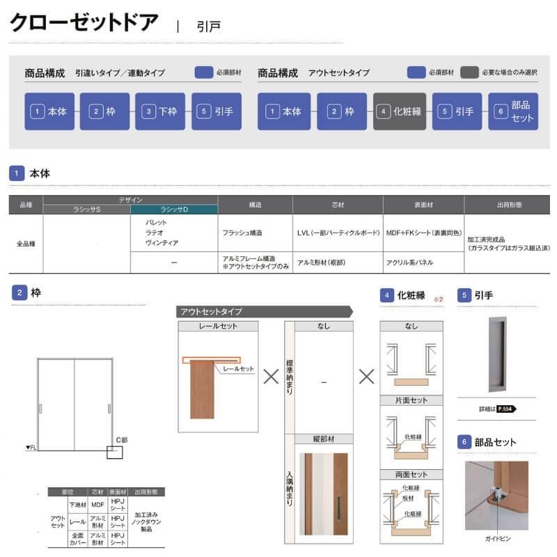 ラシッサ 【オーダーサイズ 】リクシル ラシッサD ラテオ クローゼット