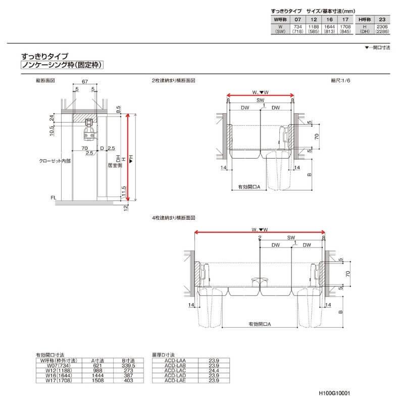 オーダーサイズ リクシル ラシッサs クローゼットドア 4枚折れ戸 ラシッサs すっきりタイプ Lac ノンケーシング枠 W10 10mm H1518 2425mm ミラー無 Ascd Lac 17 O リフォームおたすけdiy 通販 Yahoo ショッピング