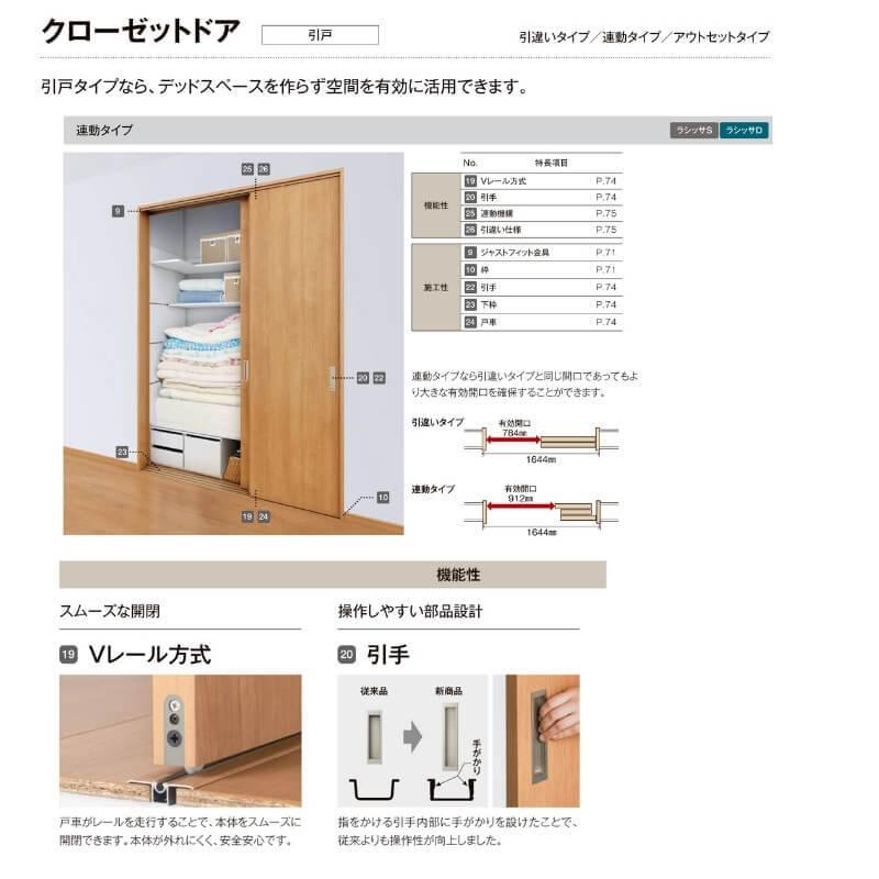 ラシッサ オーダーサイズ リクシル ラシッサS クローゼットドア