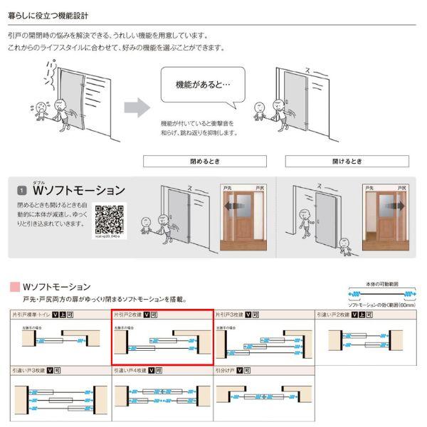 【オーダーサイズ 】リクシル ラシッサD ヴィンティア 可動間仕切り 片引戸 2枚建 AVMKD-LAY ノンケーシング枠 Ｗ1604〜2954mm×Ｈ1750〜2425mm_5