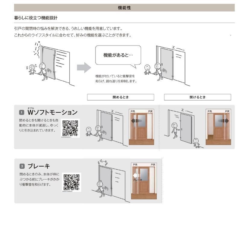 【オーダーサイズ 】リクシル ラシッサD ヴィンティア 上吊方式 片引戸 トイレタイプ AVUL-LAH ノンケーシング枠 Ｗ1092〜1992mm×Ｈ1750〜2425mm_4