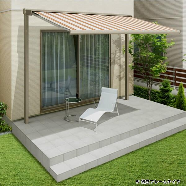 テラス　オーニング　雨よけレールセット LIXIL（リクシル） オーニング 彩風C型 手動式 アクリル 1.0間 間口