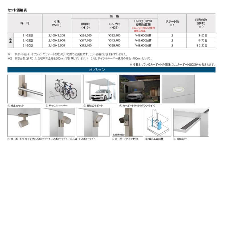 カーポートSC 自転車置き場 3〜5台用(参考) サイクルポート ミニ 基本