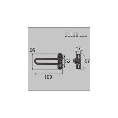 LIXIL/TOSTEM ドア引戸(引き戸)用部品 ドアチェーン 玄関店舗勝手口テラスドア：ドアガード プレナス半外付枠DCFZ724 リクシル  トステム : dcf-z724 : リフォームおたすけDIY - 通販 - Yahoo!ショッピング