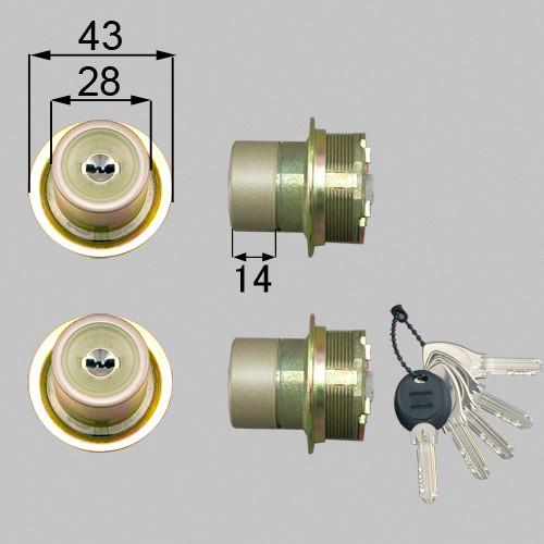 LIXIL(TOSEM)DNシリンダーゴールド3セットシルバー2セット