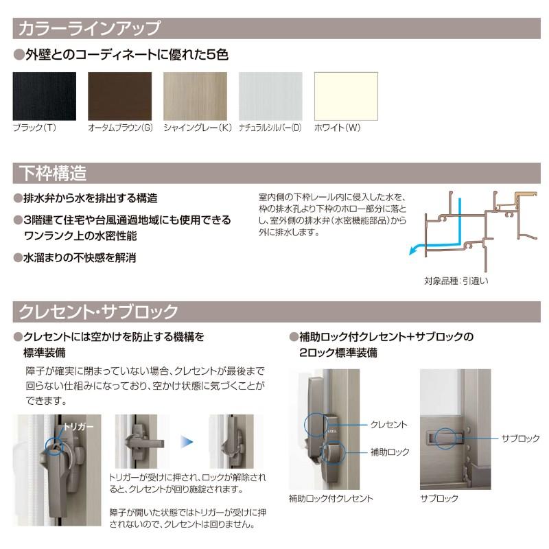LIXIL（リクシル） 面格子付引違い窓 半外付 16011 セレクトサッシPG