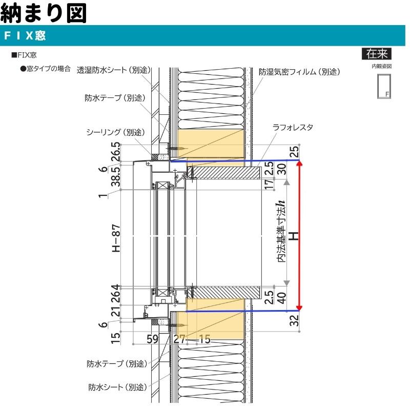 エピソード（YKK AP） FIX窓 半外付 03603 エピソードII NEO