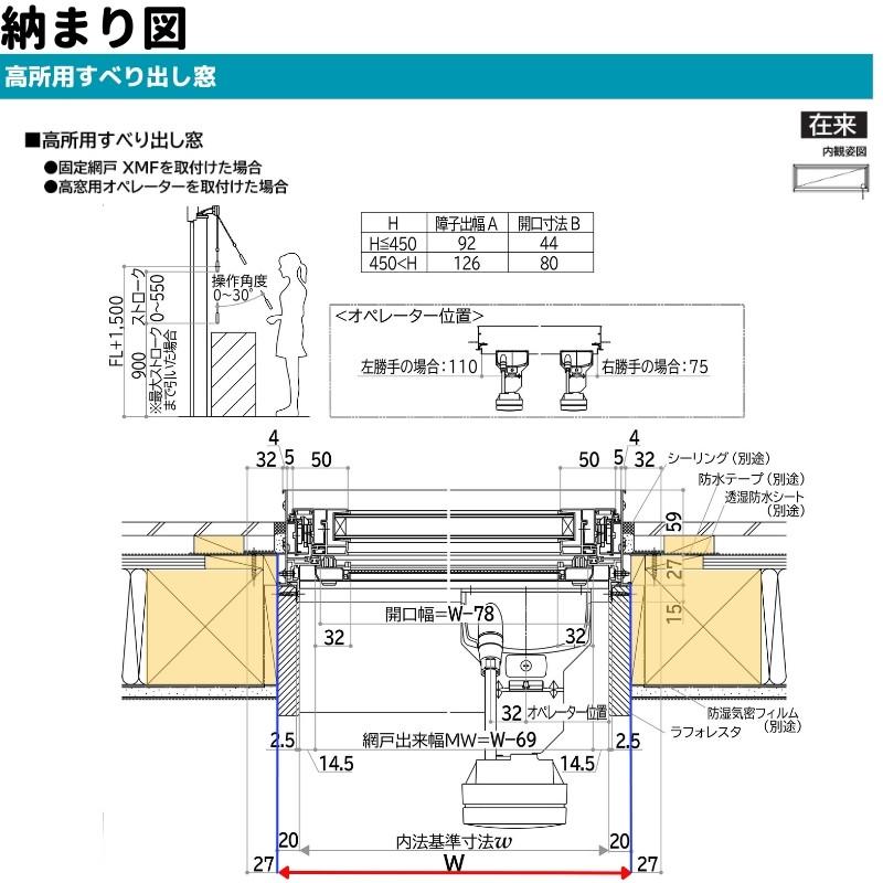 エピソード（YKK AP） 高所用すべり出し窓 16003 エピソードII NEO