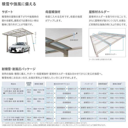 カーポート 4台駐車場 W6020×L11336 フーゴA 2台用 縦2連棟 60-57型 熱線遮断FRP板DRタイプ屋根材 リクシル LIXIL 車庫 ガレージ 本体 - 19