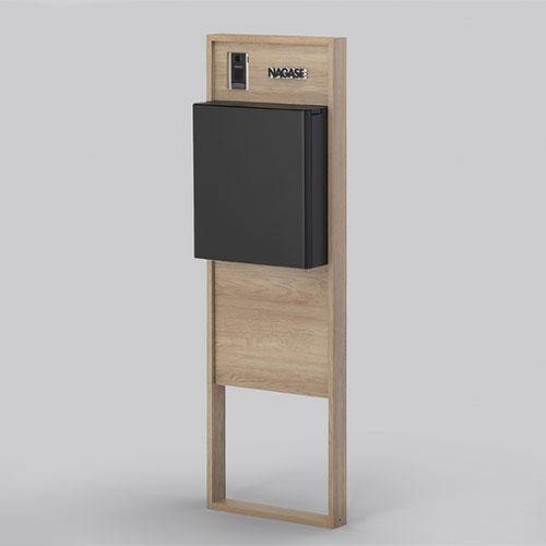 リクシル 機能門柱FS 組み合わせ例-2 門柱＋ポスト後取り出し＋ボードパネル サイン 表札 おしゃれ 屋外 LIXIL リフォーム DIY | LIXIL