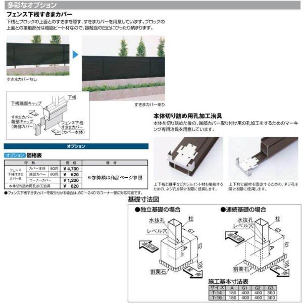 フェンス LIXIL ハイスクリーンフェンス A型 フリーポールタイプ T-16 本体 1967.5×1600mmの画像