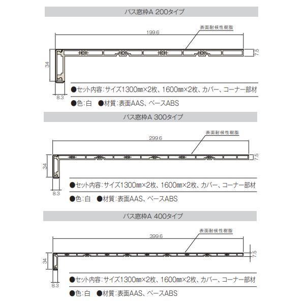 ユニットバス窓枠セット‼️新品‼️リフォームにぜひどうぞ！ BX-47 ユニットバス 窓枠 Aエース 枠見込み 300タイプ 1セット dialon