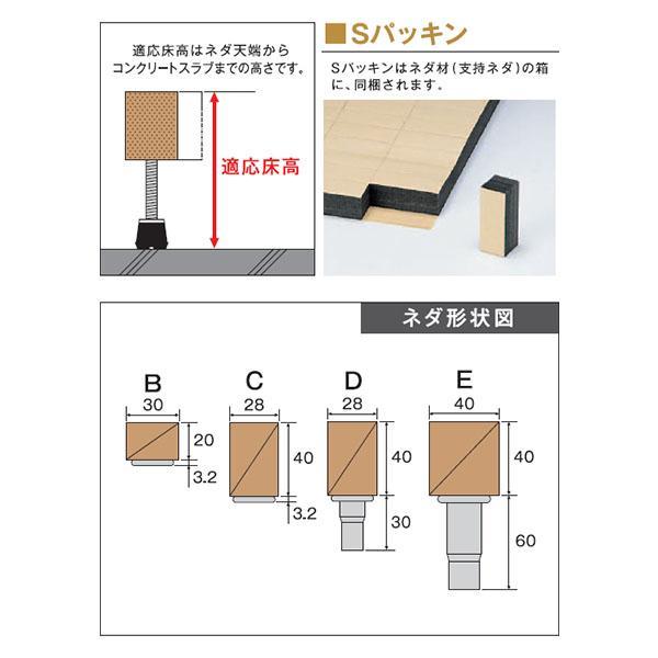 万協 高遮音防振システムネダNY2型 14本入り NY2-850 支持脚 万協フロアー 二重床_2