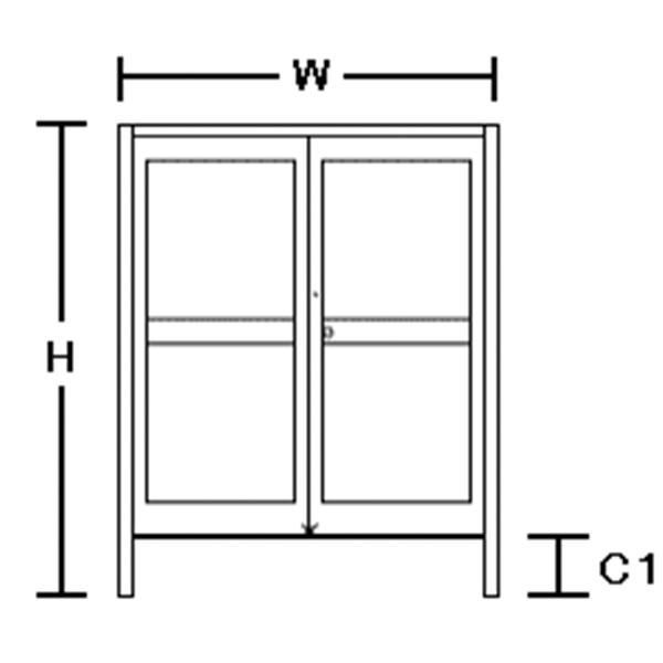 クリエラ クリエラガラスドアSG 内付型 三方枠仕様 特注 W1057〜1827