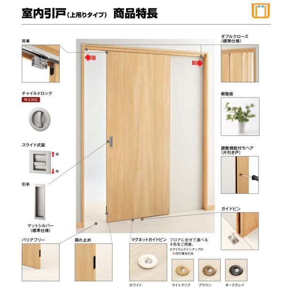 専用　YKKap ラフォスタホワイトウォールナット TL 吊り引き戸2枚セット ラフォレスタ 室内引戸 片引き戸 上吊り ケーシング枠 ケーシング