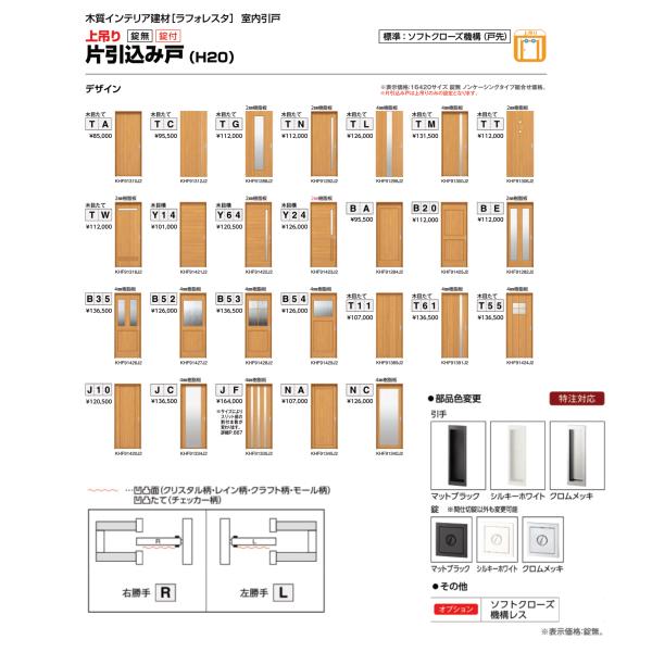 室内引戸 片引込み戸 上吊り ケーシング枠 ケーシングセット 引戸 YKKap ラフォレスタ laforesta TA YA1 錠無 錠付 ykk 建具 板戸 障子 リフォーム DIY - 11