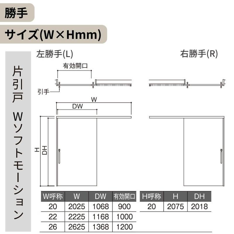 リクシル 室内引戸 ラシッサUD アウトセット方式  片引戸 Wソフトモーション 木質面材 HHB ノンケーシング枠/化粧縁 2020/2220/2620 老人ホーム DIY_4
