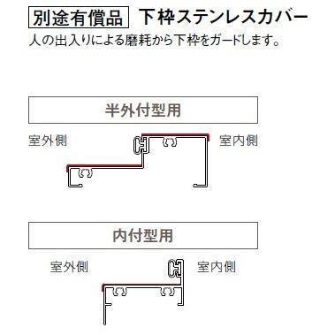 ロンカラーガラスドア 内付枠 特注 W409〜905×H537〜2070mm 勝手口ドア オーダーサイズ ランマなし 鍵3本付 LIXIL/リクシル 単板ガラス ドア リフォーム DIY｜dreamotasuke｜06