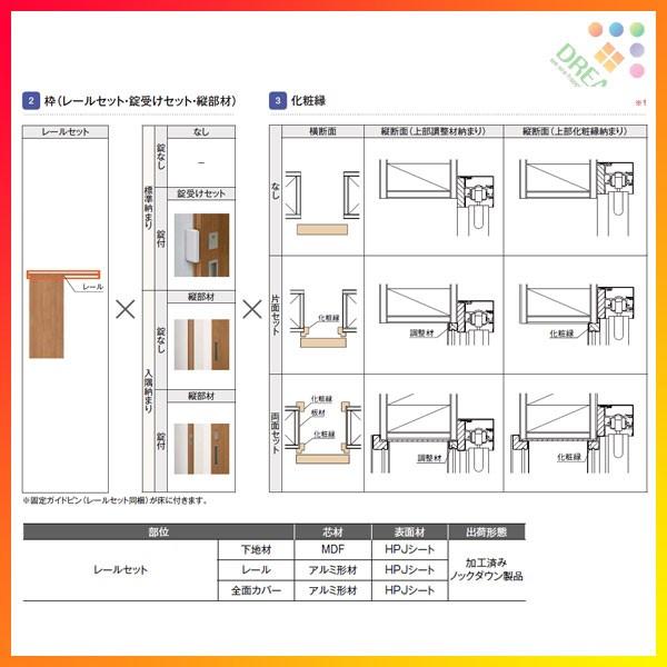 室内引戸 片引戸標準タイプ アウトセット方式 ラシッサ D パレット LAA アウトセット 1320/1520/1620/1820 リクシル トステム インテリア建材 リフォーム DIY｜dreamotasuke｜03