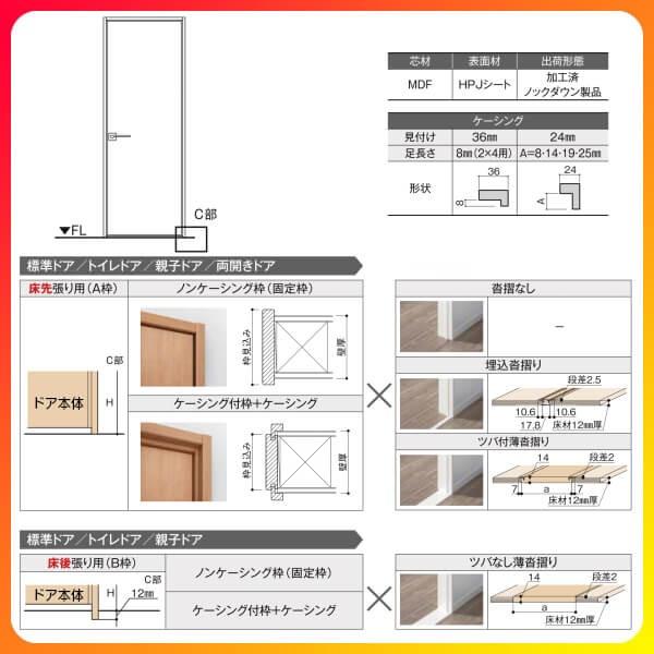 ラシッサ 室内ドア 特注 オーダーサイズ ラシッサS 標準ドア LGA ラシッサ 室内ドア 特注 オーダーサイズ ラシッサS 標準ドア LGA