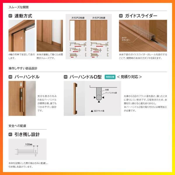 ラシッサ 室内引戸 片引き戸 2枚建 連動方式 ラシッサS パネル ラシッサ 室内引戸 片引き戸 2枚建 連動方式 ラシッサS パネル