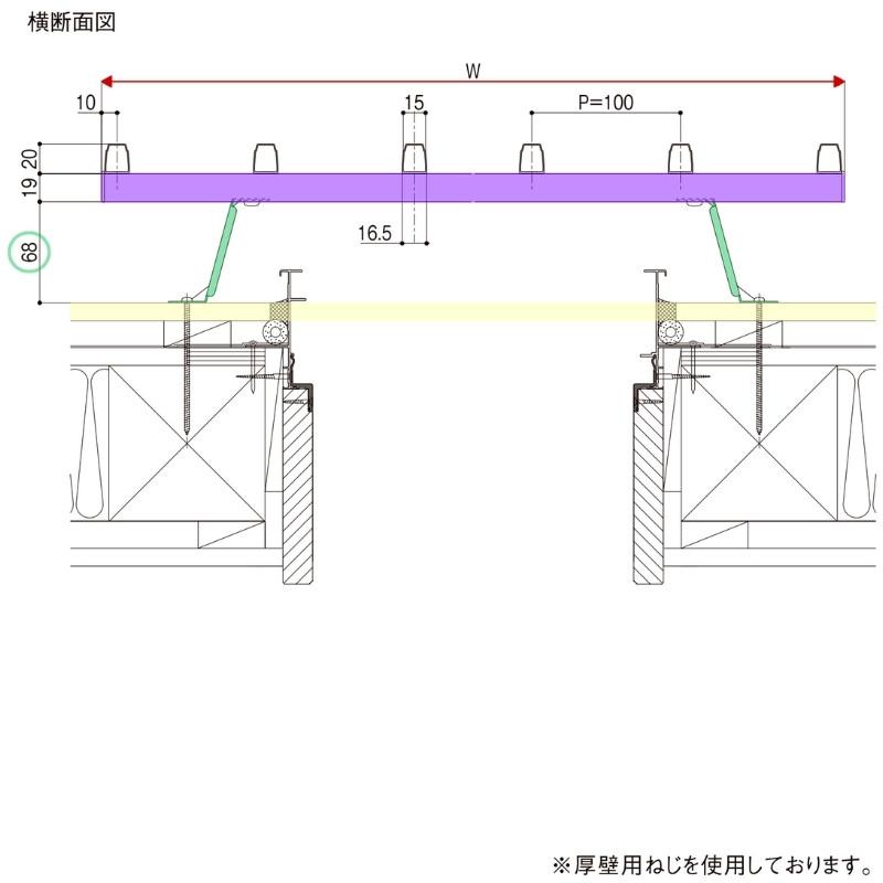 LIXIL（リクシル） 縦面格子 A型 16007 W1820×H820mm 規格寸法 壁付け
