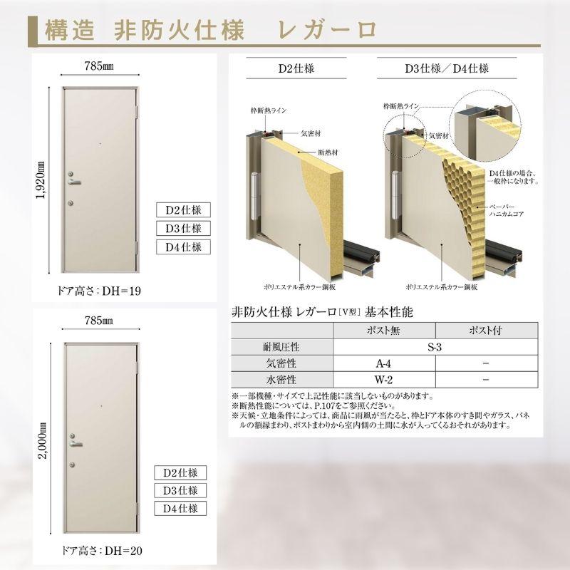 YKK AP アパート用玄関ドア レガーロ R04型 W785×H1920/2000mm 電気錠