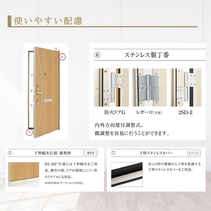 YKK AP アパート用玄関ドア レガーロ R05型 W785×H1920/2000mm 電気錠