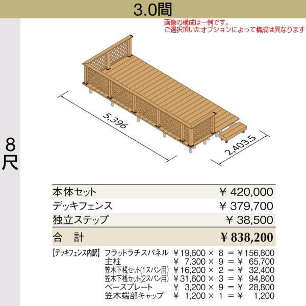 LIXIL（リクシル） ウッドデッキ レストステージ 3.0間 8尺 W間口5396