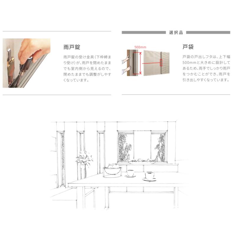 サーモスA 雨戸付引き違い窓 雨戸3枚 25622-2 W2600×H2230mm 複層