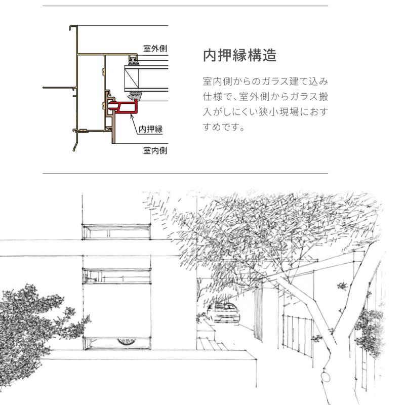 サーモスA FIX窓(内押縁タイプ) 06913(204) W730×H1370mm 複層 サーモスA FIX窓(内押縁タイプ) 06913(204) W730×H1370mm 複層