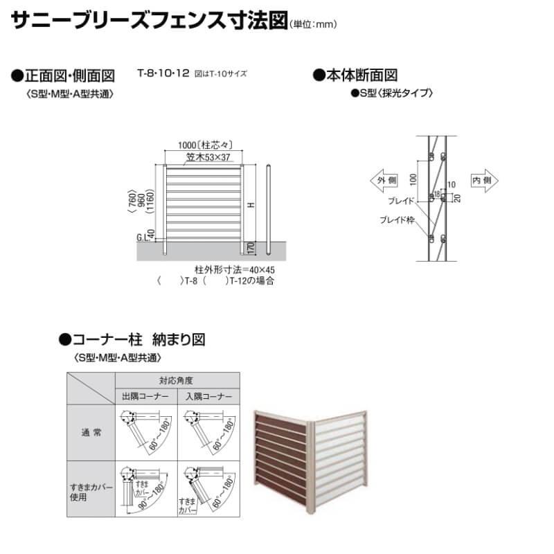 LIXIL（リクシル） フェンス サニーブリーズフェンス S型＜採光タイプ