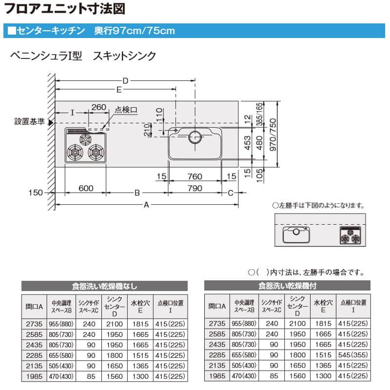対面式システムキッチン リクシル シエラ センターキッチン ペニンシュラi型 アシストポケット 食器洗い乾燥機なし W2135mm 間口213 5cm 奥行97cm グループ1 Shieraa Sp 213 G1 リフォームおたすけdiy 通販 Yahoo ショッピング
