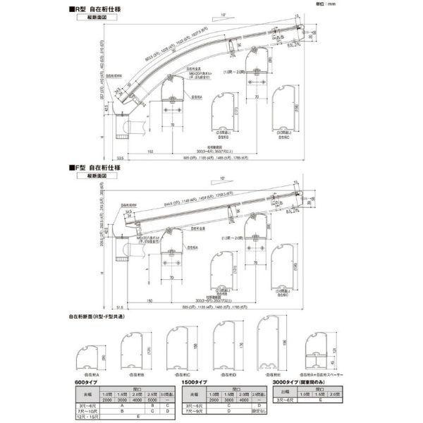 テラス屋根 スピーネ リクシル 2.5間通し 間口4550×出幅1485mm テラスタイプ 屋根F型 耐積雪対応強度50cm 自在桁 リフォーム DIY｜dreamotasuke｜10