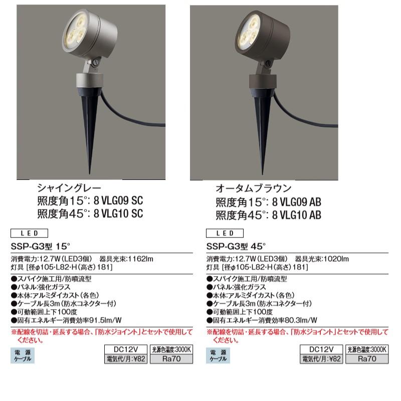 エクステリアライト　外構照明　12V美彩　SSP-G3型　45°8VLG10△△　LIXIL　スパイクスポットライト　15°8VLG09△△　屋外玄関照明　庭園灯　門灯　ガーデンライト