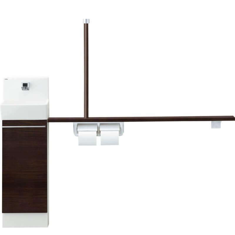 トイレ手洗 コフレル スリム(埋込) カウンタ−間口1500 手すりカウンター キャビネットタイプ(左右共通) YL-DA82VT(W/A/H)15B ハンドル水栓 LIXIL リクシル