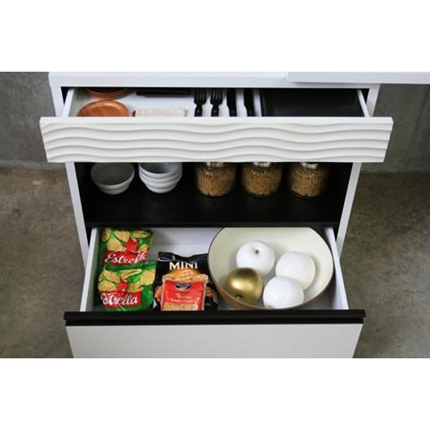 キッチンカウンター キッチン収納棚 完成品 木製 おしゃれ キッチンデスク キャスター付き ホワイト 白