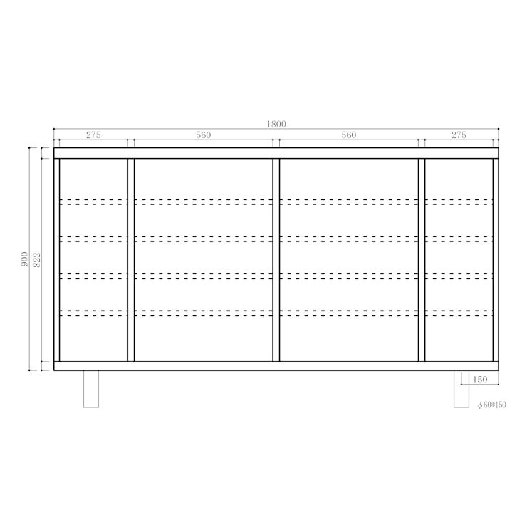シューズボックス 下駄箱 靴箱 完成品 引き戸 木製 幅180cm ロータイプ