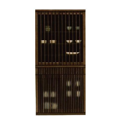 食器棚 キッチンボード カップボード 完成品 幅90cm 収納 木製 和風 おしゃれ 引き出し付き_14