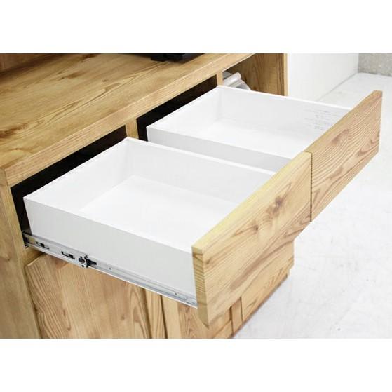 食器棚 レンジ台 キッチンボード 完成品 幅105cm 収納 木製 北欧風 おしゃれ 引き出し付き