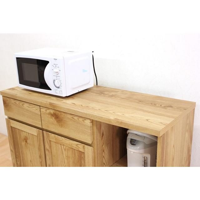 キッチンカウンター 食器棚 ロータイプ 完成品 幅120cm 国産 木製 北欧風 引き出し付き_7