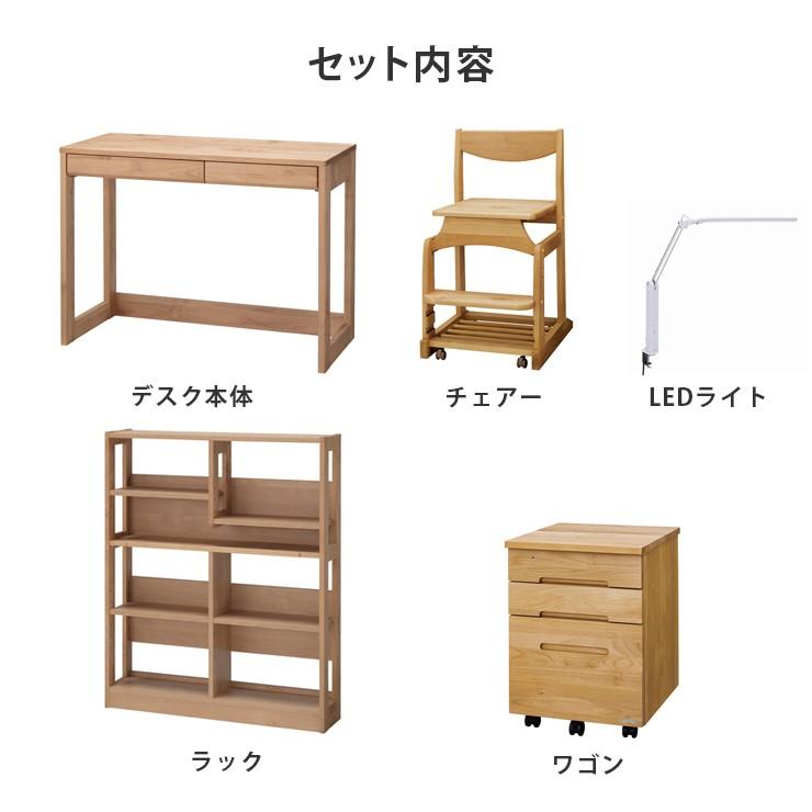 学習デスクセット 学習机 勉強机 上棚 ワゴン チェアー ライト 国産品