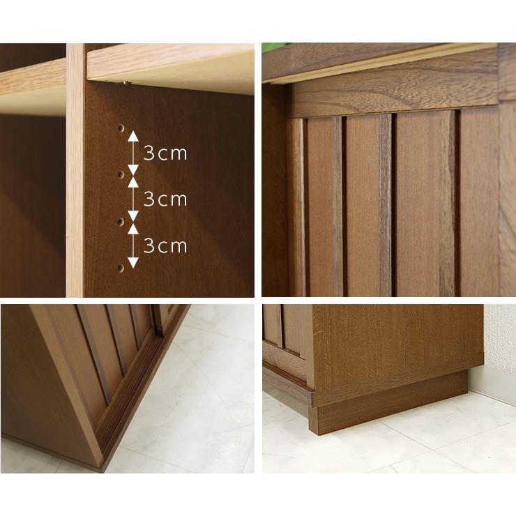 下駄箱 シューズボックス 靴箱 収納 完成品 幅90cm 引き戸 木製 和風