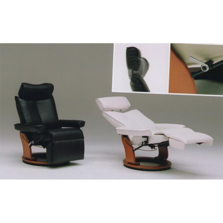 パーソナルチェアー ハイバックチェアー リクライニングチェアー ホワイト 白 合皮製