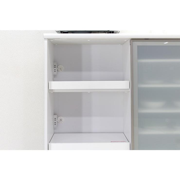 キッチンカウンター 食器棚 ロータイプ 完成品 引き戸 幅120cm 収納