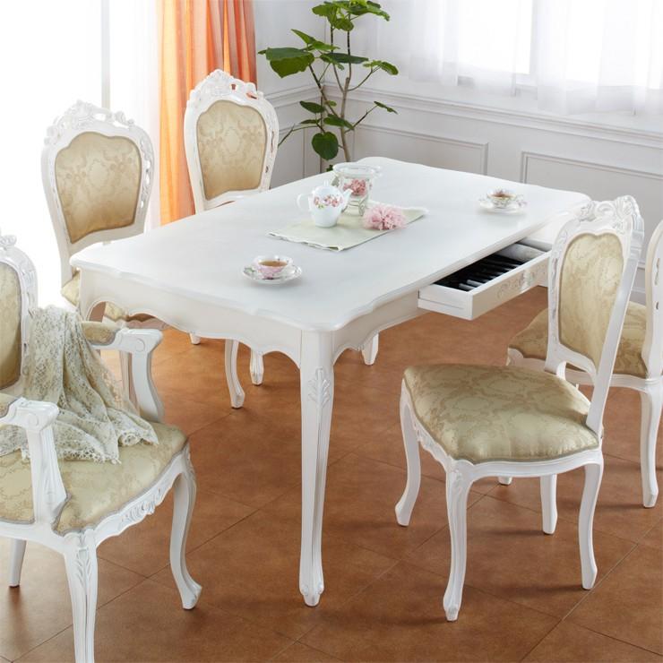 ダイニングテーブル 食卓テーブル 幅135cm 引き出し付き 木製 4人用 四