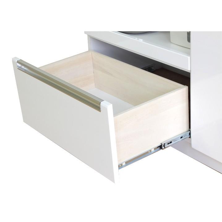 食器棚 レンジ台 キッチンボード 完成品 幅90cm 木製 収納 引き出し